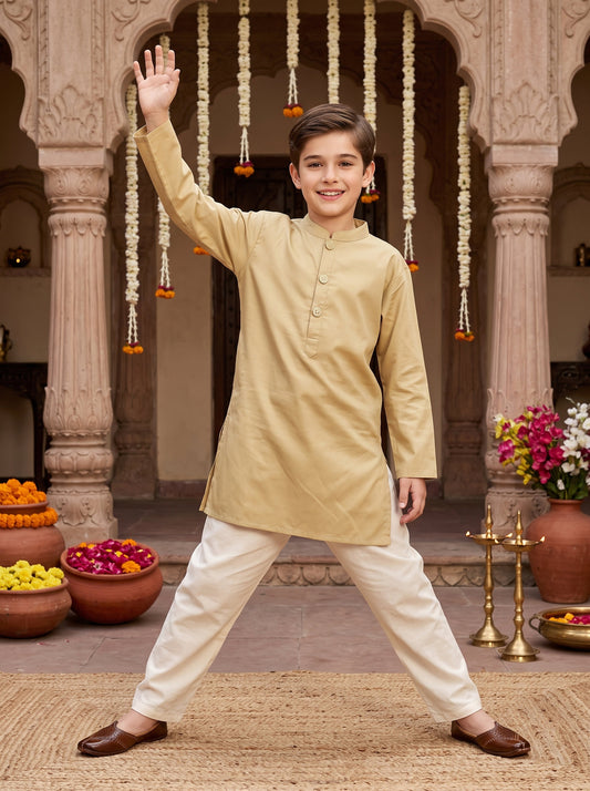 Boys Cotton Kurta Pajama Set – Festive Wear