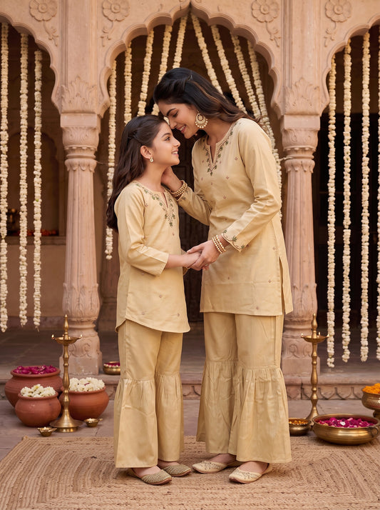 Mother & Daughter Matching Set – Cotton Ethnic Wear