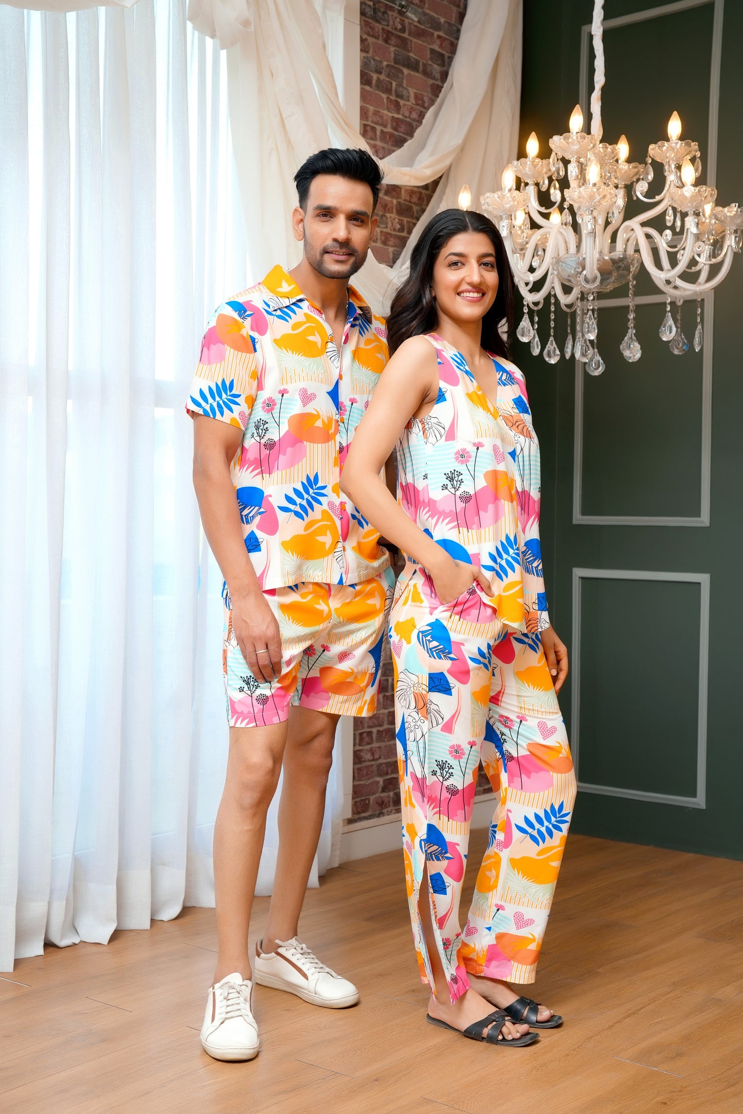 Couple Vacation Outfits – Matching Tropical Shirt & Dress For Holidays
