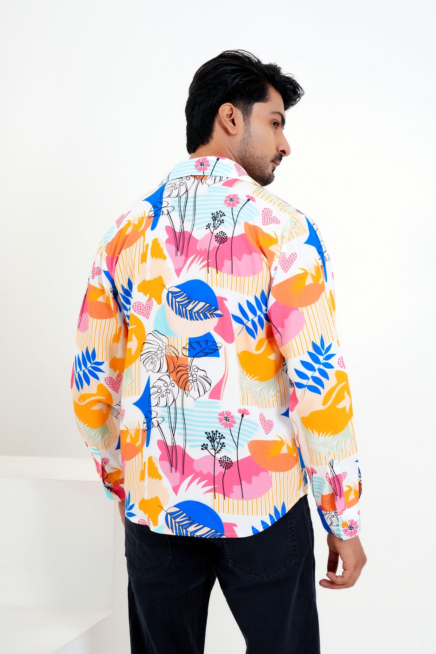 Men’S Tropical Print Shirt – Full Sleeve Holiday Shirt For Coastal Getaways