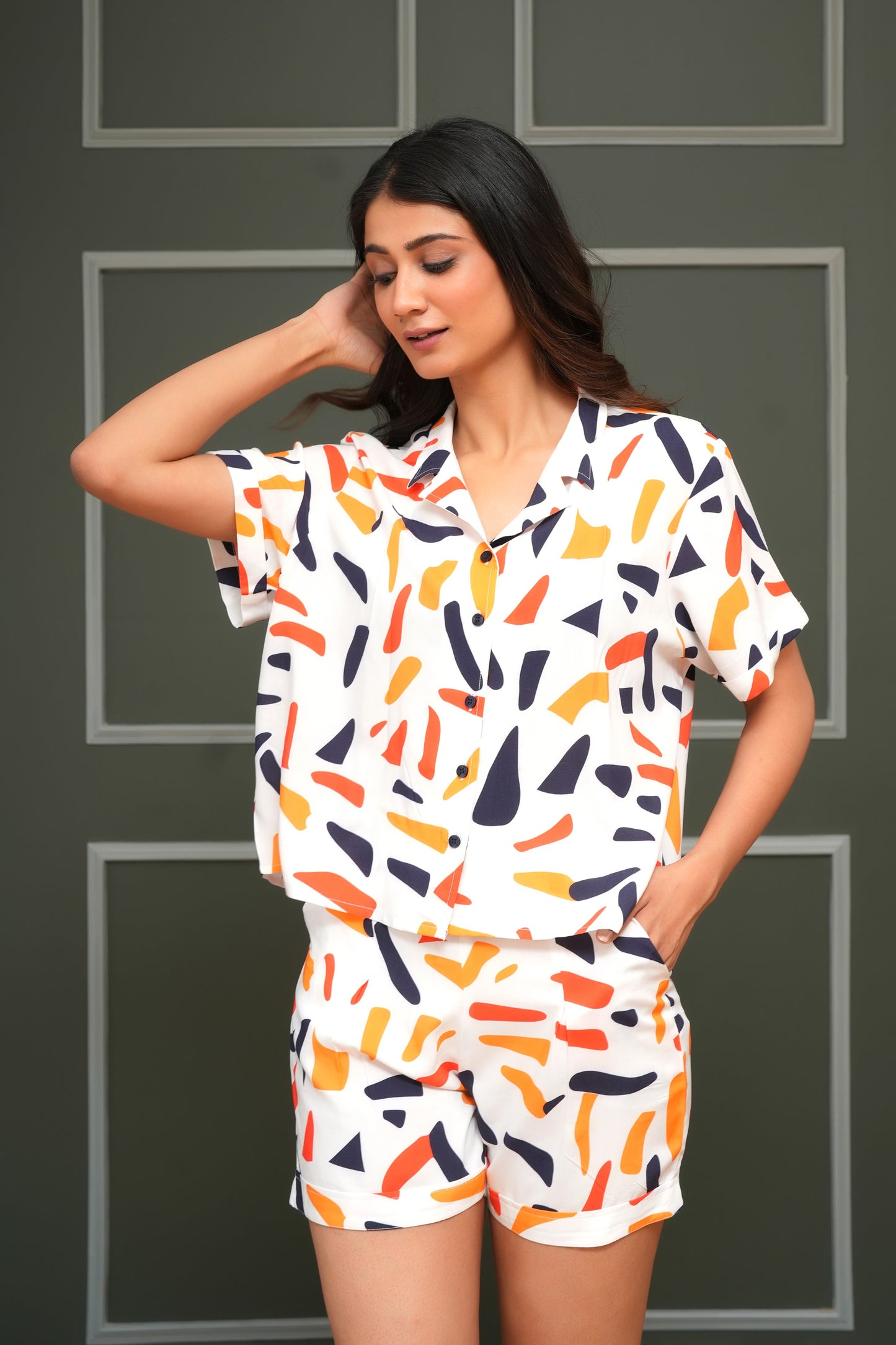 Women’s Tropical Print Co-Ord Set – Stylish Summer Resort Wear