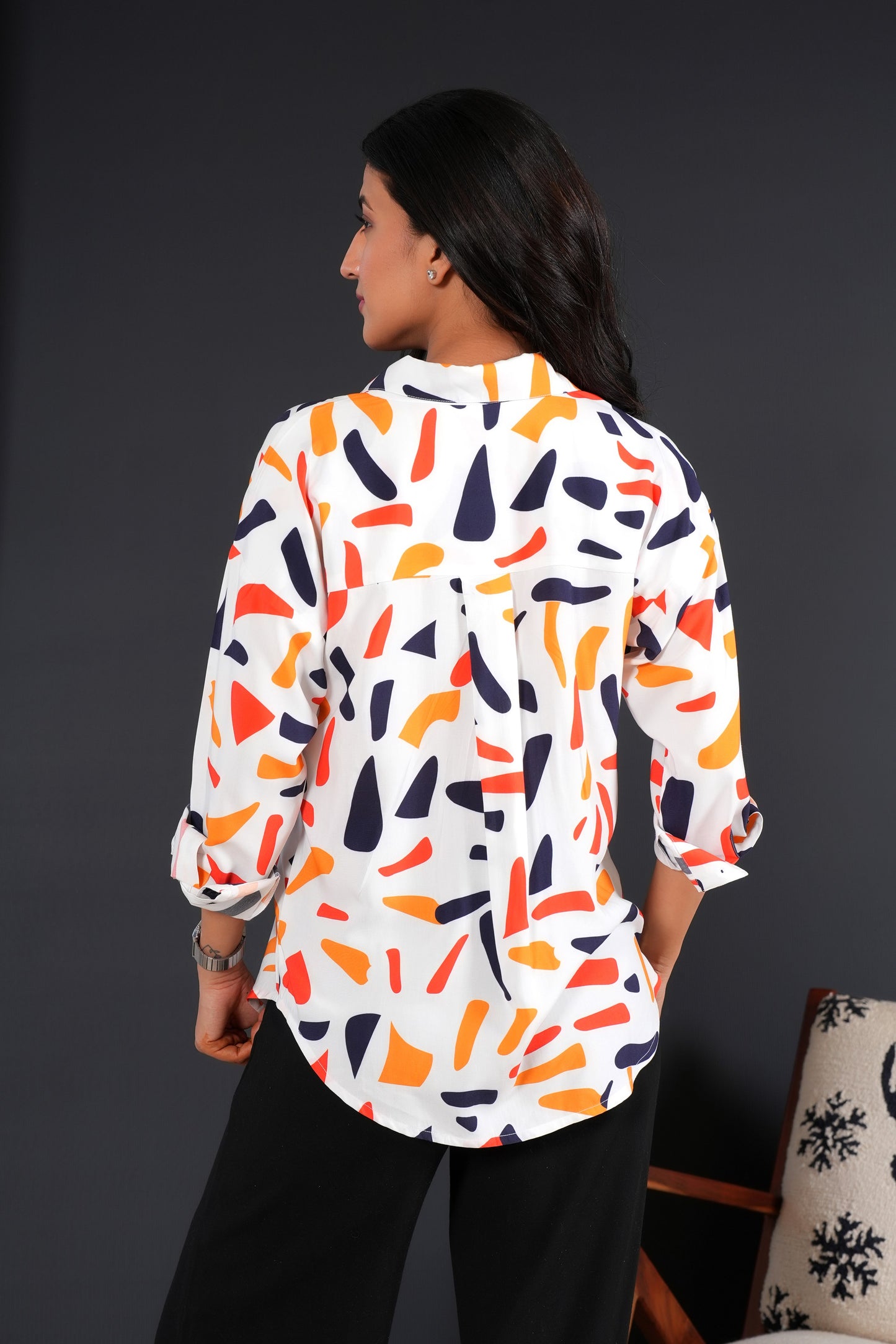 Women's Full Sleeve Shirt – Tropical Print Viscose Resort Wear