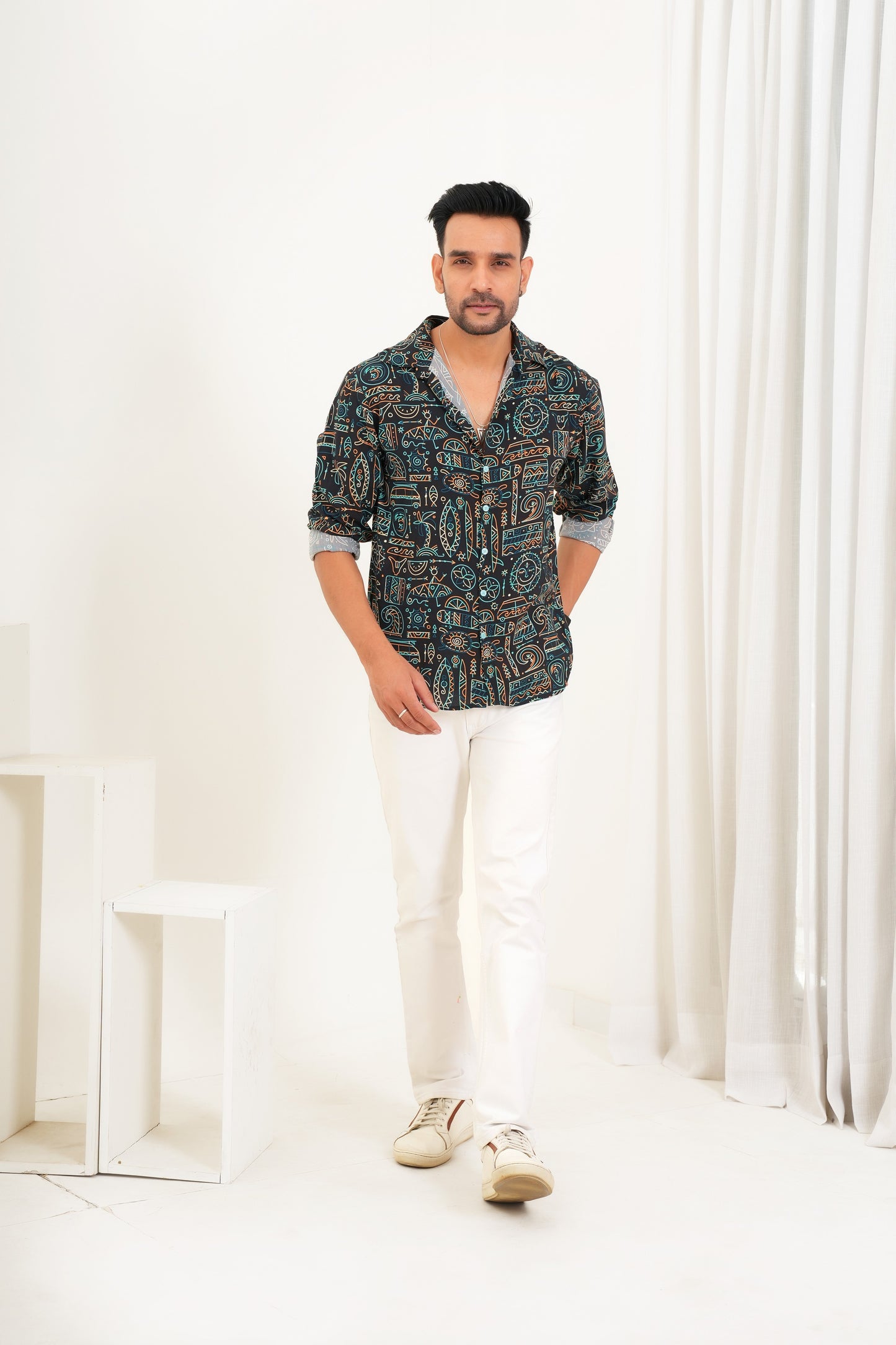 Men’s Full Sleeve Printed Shirt – Everyday Style