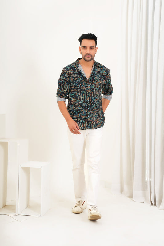 Men’s Full Sleeve Printed Shirt – Everyday Style