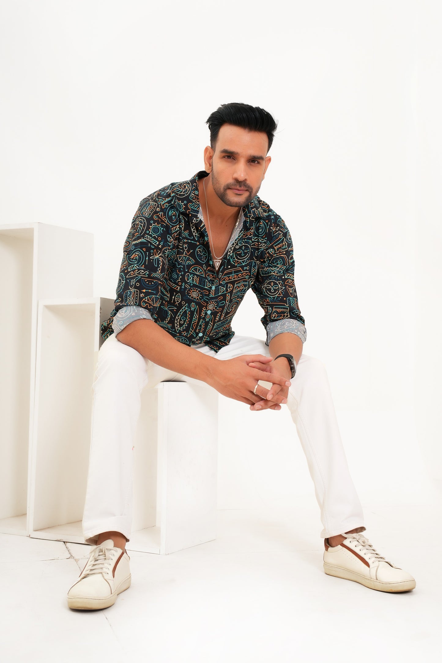 Men’s Full Sleeve Printed Shirt – Everyday Style