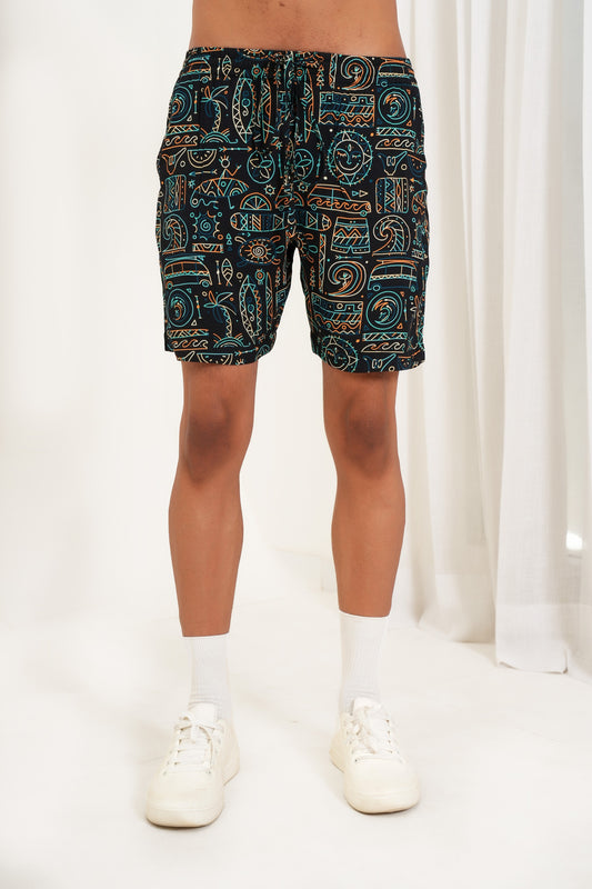Men’s Printed Shorts – Relaxed Funky Bottomwear