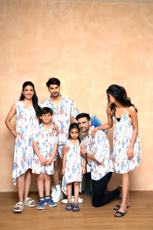 Group Matching Outfits – Coordinated Tropical Vacation Wear for Friends & Family