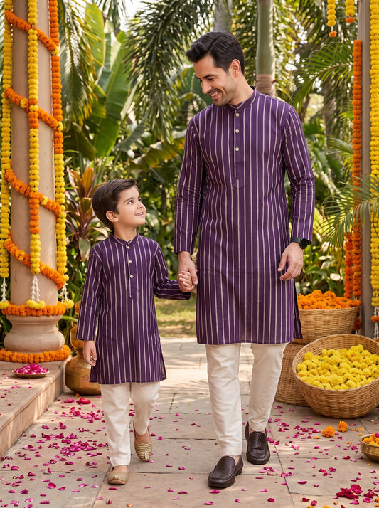 Father & Son Matching Outfits – Traditional Kurta Wear