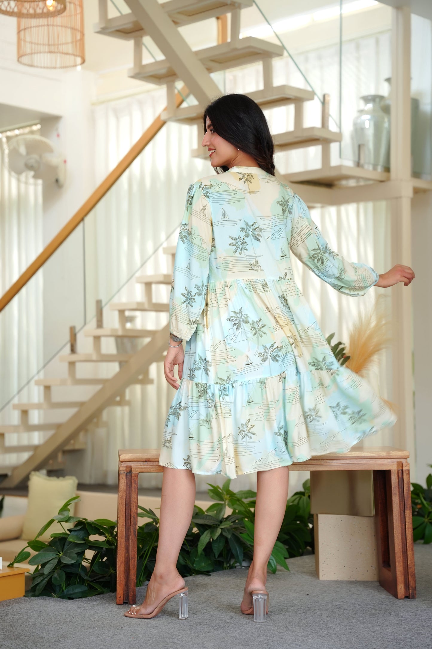 Girl’s Tropical Midi Dress – Cute Holiday Outfit
