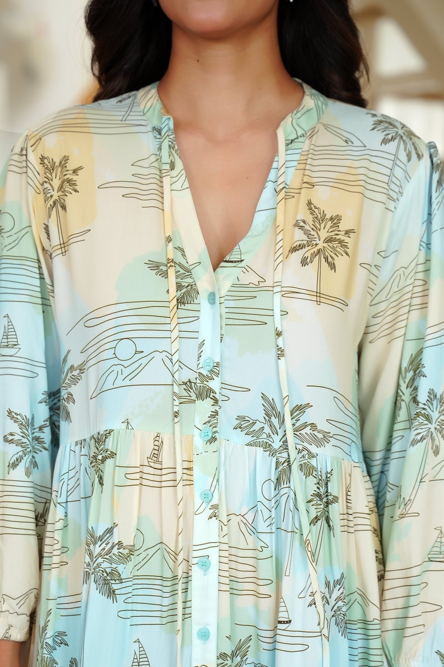 Girl’s Tropical Midi Dress – Cute Holiday Outfit