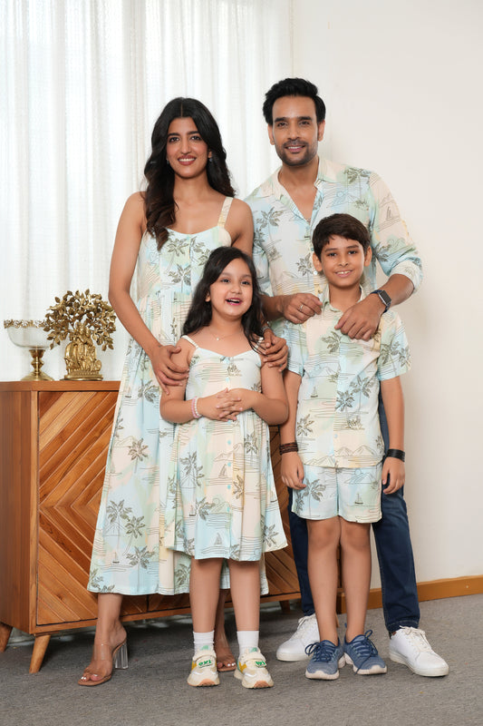 Family Matching Outfit Set – Beach Vacation Co-Ord Collection