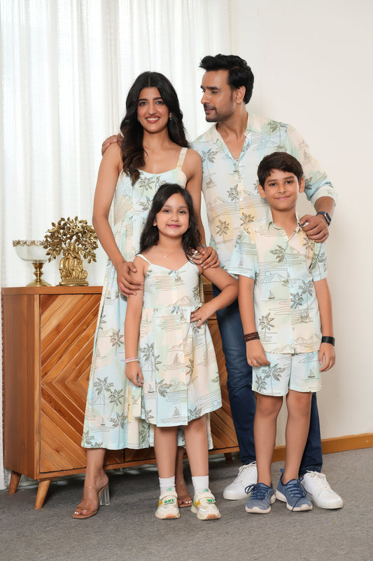Family Matching Outfit Set – Beach Vacation Co-Ord Collection