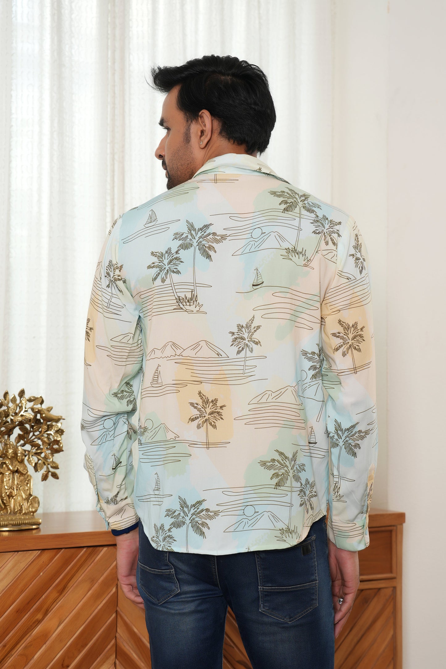 Men’s Full Sleeve Resort Shirt – Elegant Beachwear