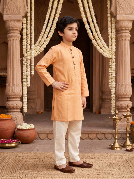Boys Wedding Kurta Pajama Set – Traditional Cotton Wear