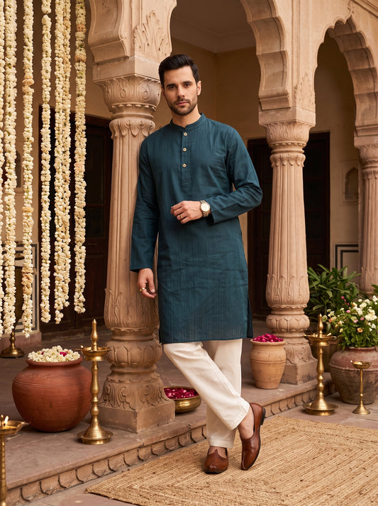 Men’s Cotton Kurta – Wedding & Puja Occasion Wear