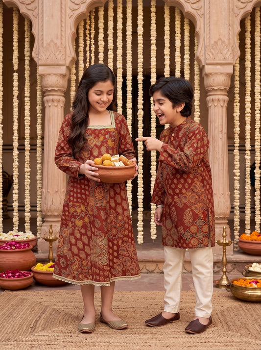 Brother & Sister Matching Outfits – Cotton Ethnic Wear