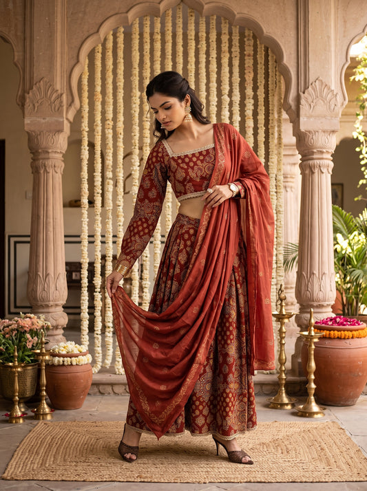 Women’s Cotton Lehenga Set – Festive Wear