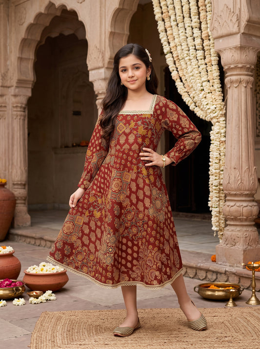 Girl’s Cotton Kurta Set – Festive Ethnic Wear