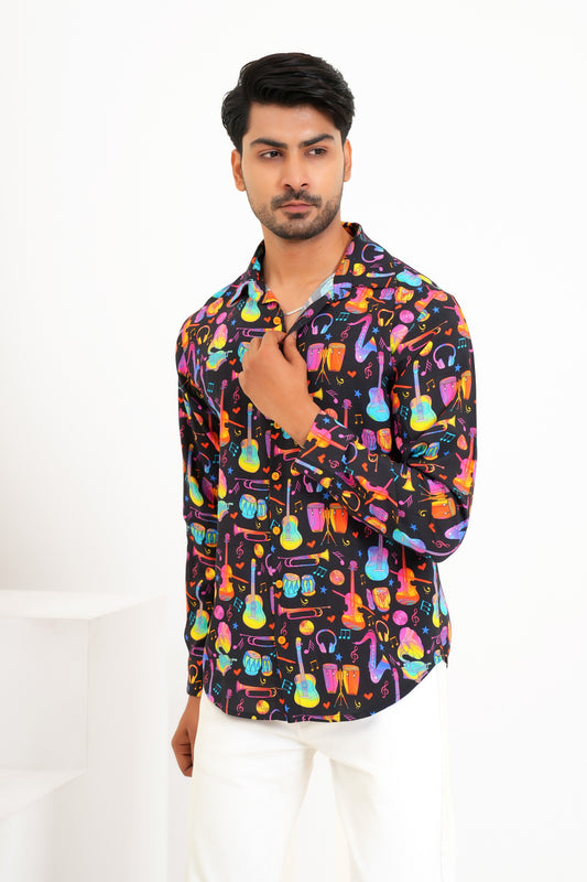 Men’S Full Sleeve Printed Shirt – Everyday Style