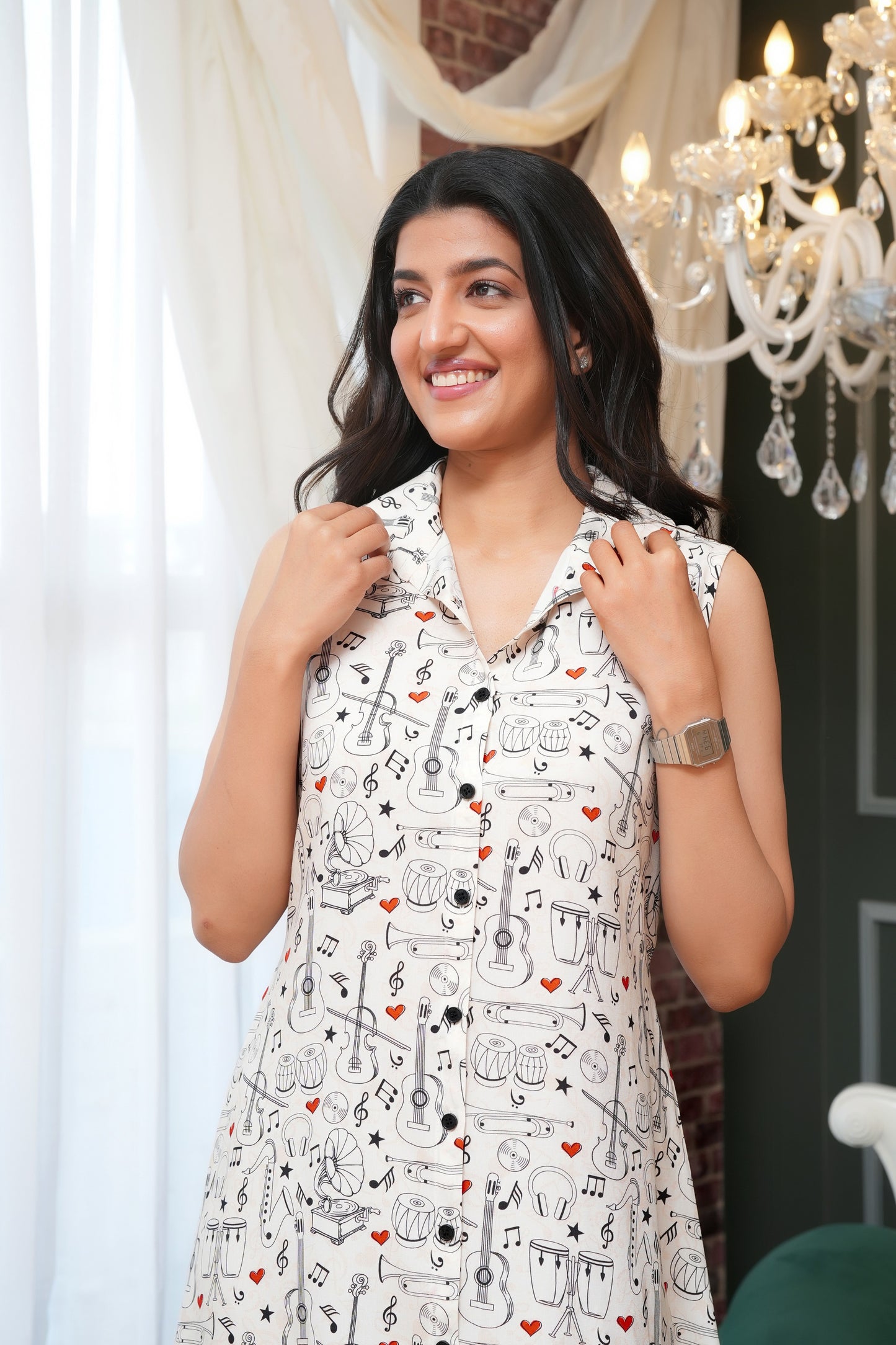Girl’S Printed Midi Dress – Resortwear For Beach & Travel