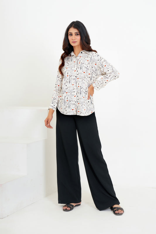Women’S Funky Full Sleeve Shirt – Casual Wear For Travel & Vacations