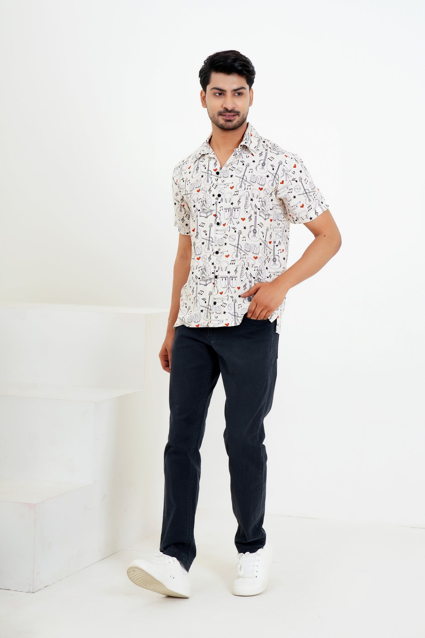 Men’S Funky Printed Shirt – Short Sleeve Casual Resort Shirt For Summer