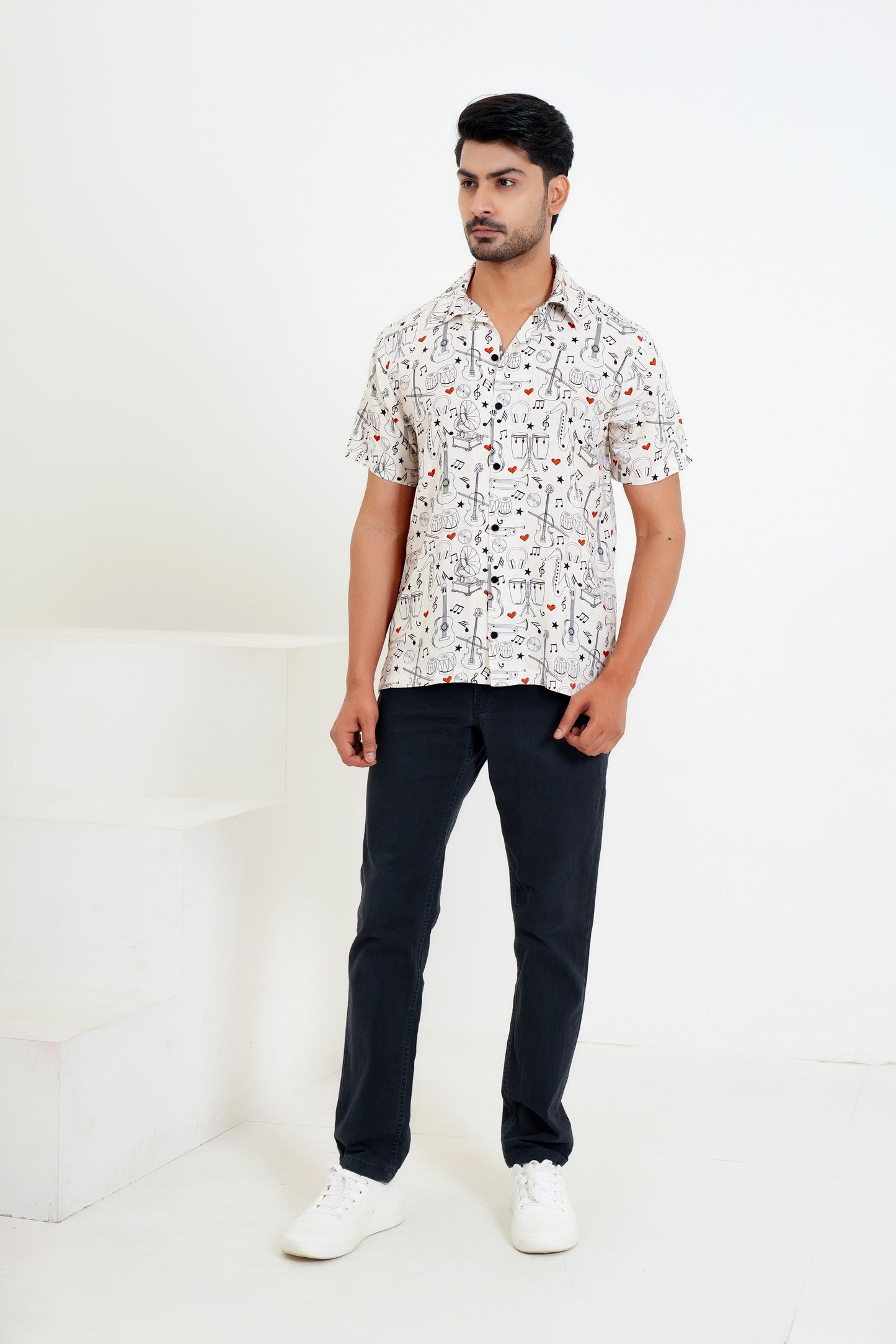 Men’S Funky Printed Shirt – Short Sleeve Casual Resort Shirt For Summer