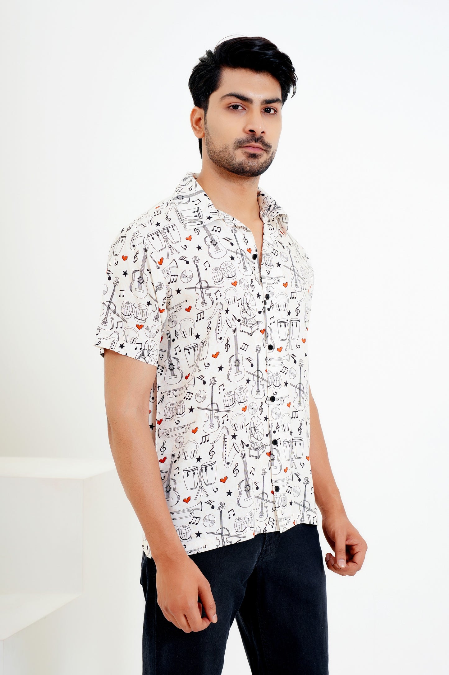 Men’S Funky Printed Shirt – Short Sleeve Casual Resort Shirt For Summer