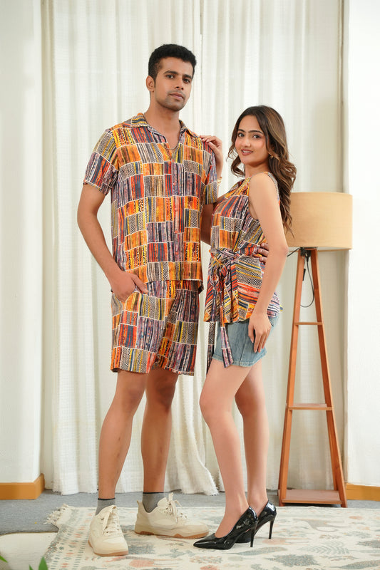 Couple Matching Dress Set – Vacation Dinner and Getaway Outfit