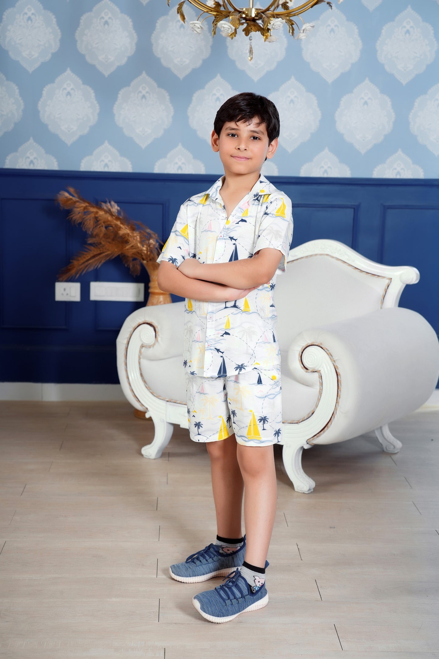 Boys' Tropical Co-Ord Set – Lightweight Viscose Summer Outfit