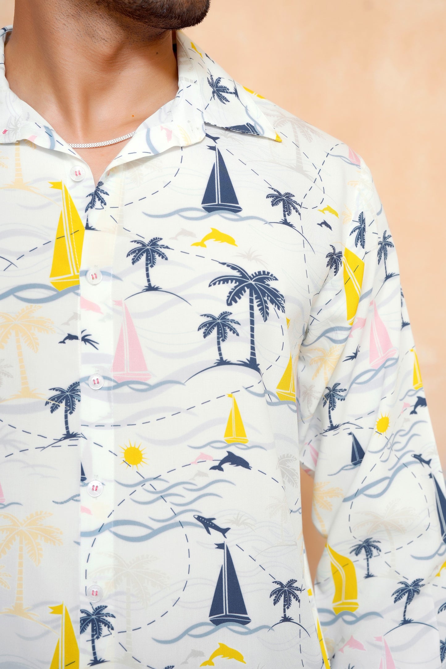Men’s Full Sleeve Tropical Shirt – Cruise & Resort Viscose Wear