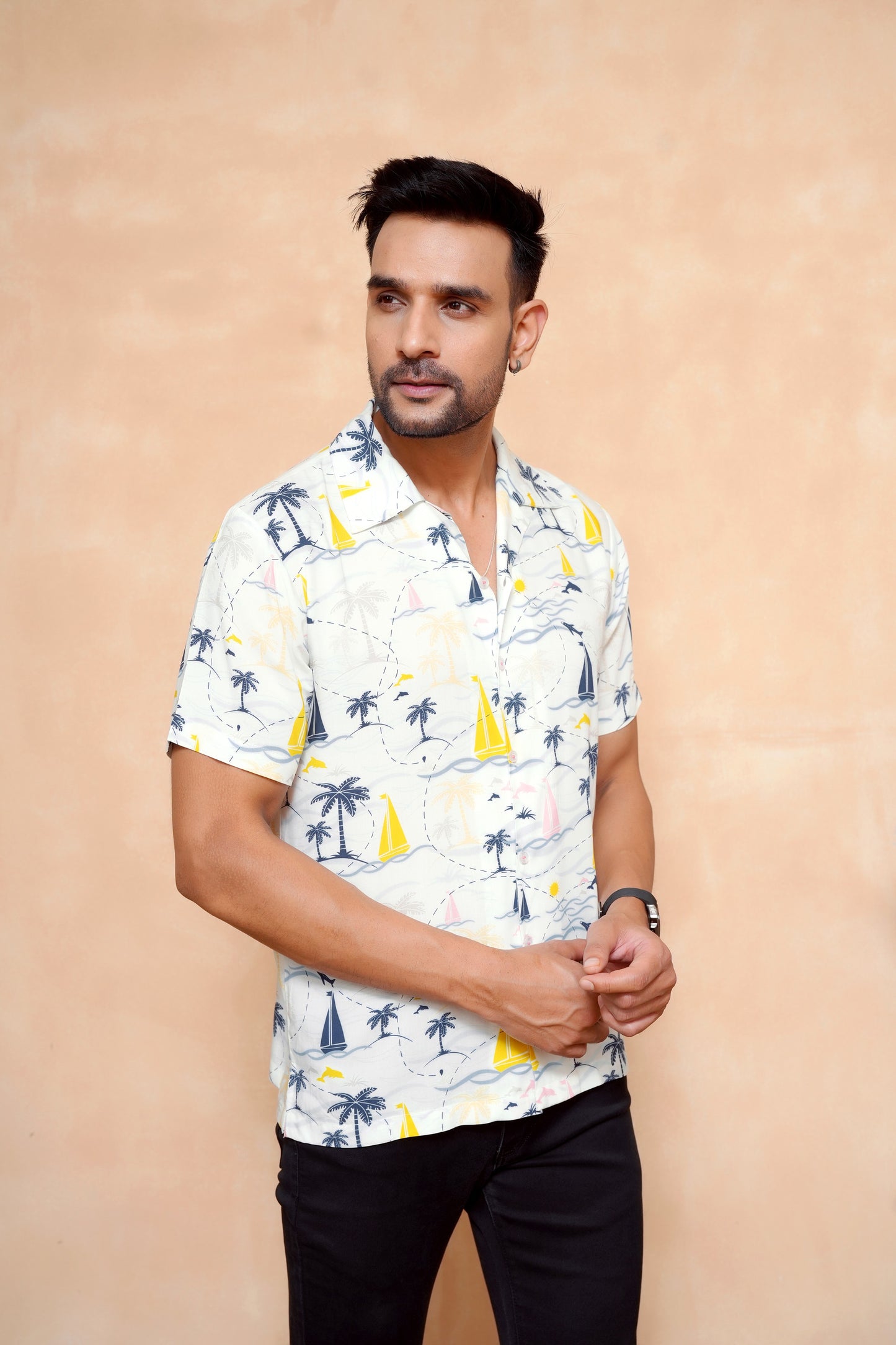 Men's Short Sleeve Cabana Shirt – Lightweight Tropical Outfit