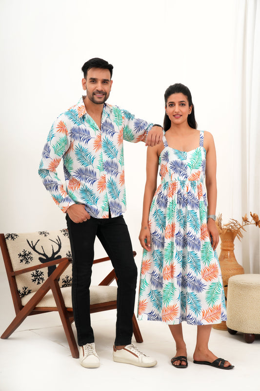 Couples' Printed Matching Vacation Sets – Lightweight Tropical Wear