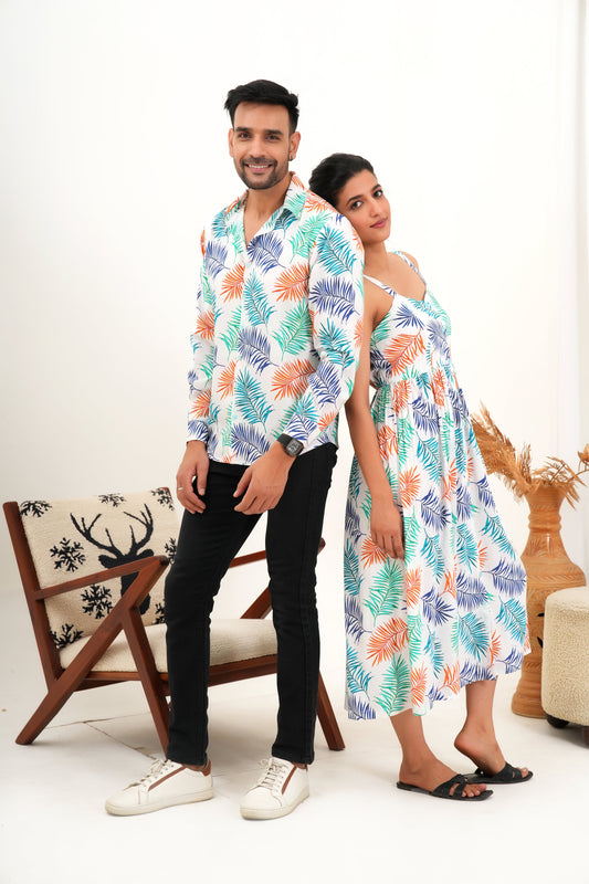 Couples' Printed Matching Vacation Sets – Lightweight Tropical Wear