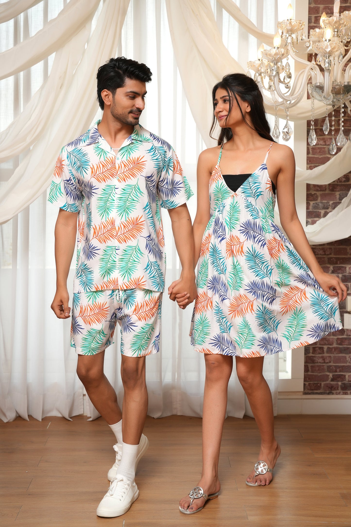 Couples' Twinning Outfits – Matching Tropical Holiday Wear