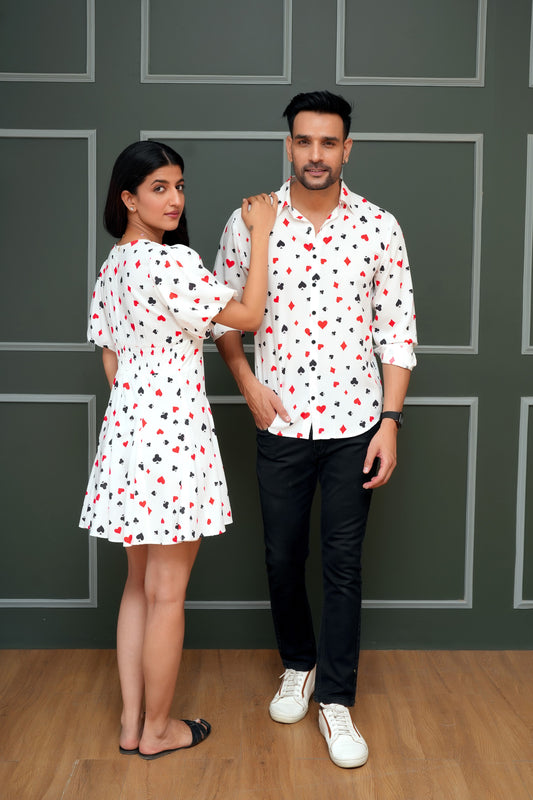 Couple Printed Combo – Matching Shirts