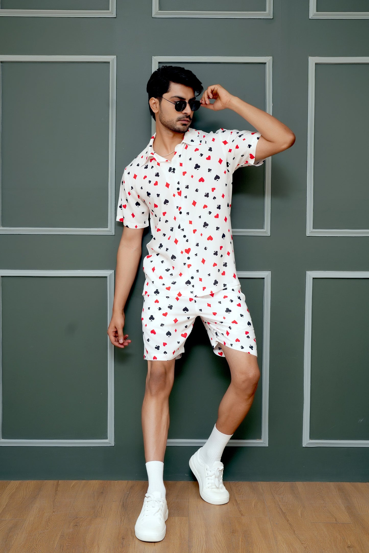 Men’s Matching Shirt and Short Co-ord Set – Printed Statement Look