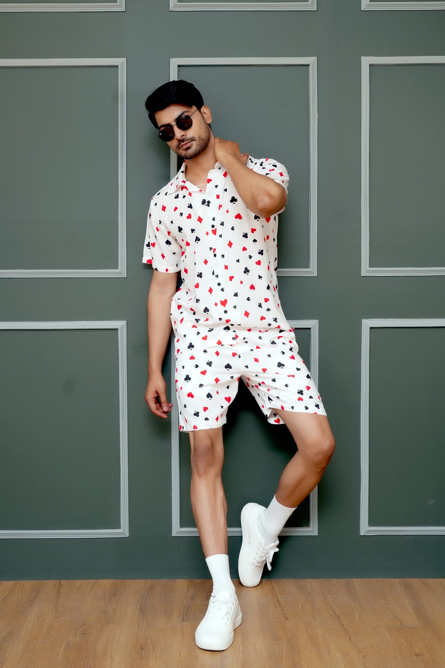 Men’s Matching Shirt and Short Co-ord Set – Printed Statement Look