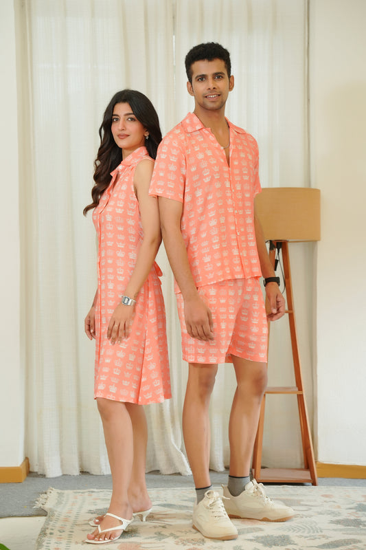 His and Her Resort Outfit – Matching Co Ord and Dress Set