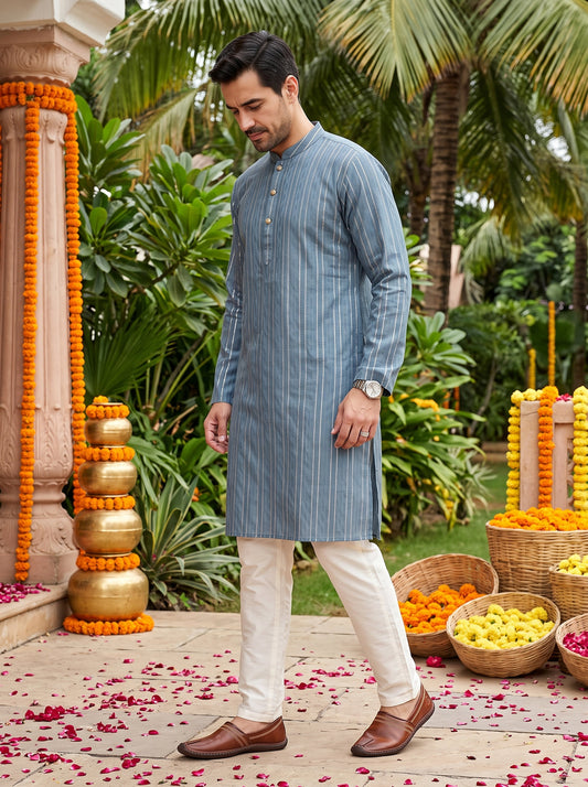 Men’s Cotton Ethnic Kurta – Family Celebration Wear