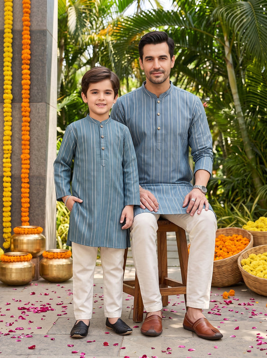 Father & Son Twinning Kurta Sets – Festival Wear