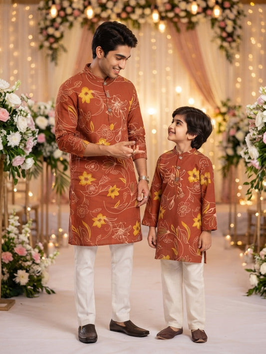 Father & Son Matching Outfits – Cotton Ethnic Wear