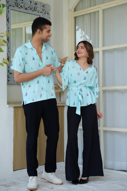 Couple Matching Dress Set – Romantic Outfit for Valentine Anniversary and Dinner