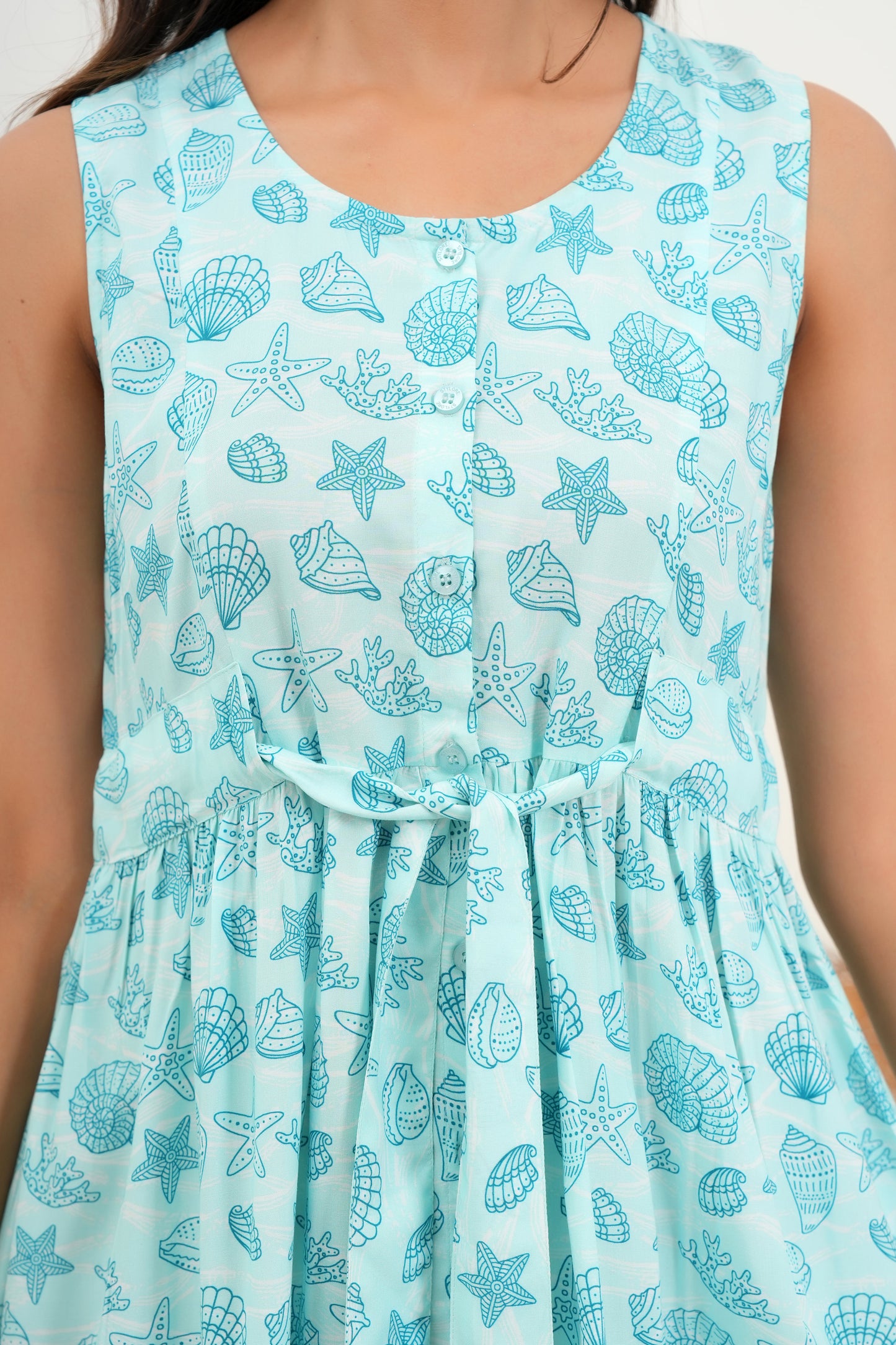 Tropical A-Line Short Dress for Women – Vibrant Resort Look