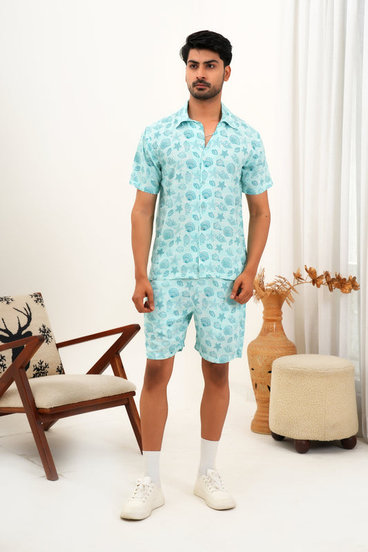 Men’s Co-Ord Set – Cabana Shirt & Shorts for Beach Holidays