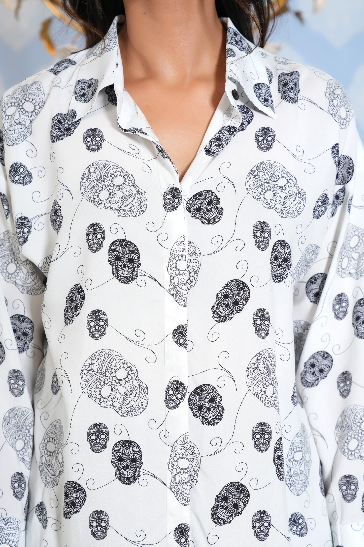 Full Sleeve Shirt for Women – Allover Printed Resort Fashion