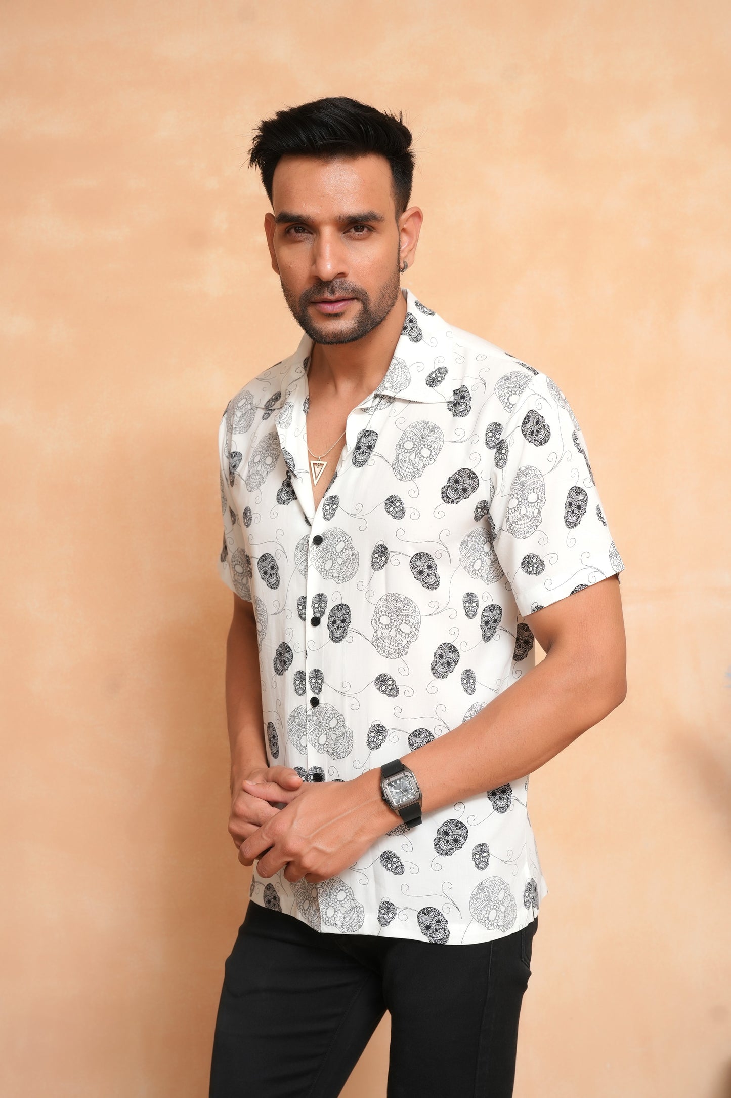 Men’s Tropical Cabana Shirt – Short Sleeve Summer Staple