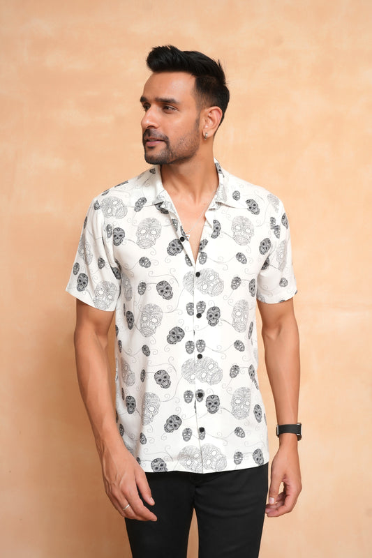 Men’s Tropical Cabana Shirt – Short Sleeve Summer Staple