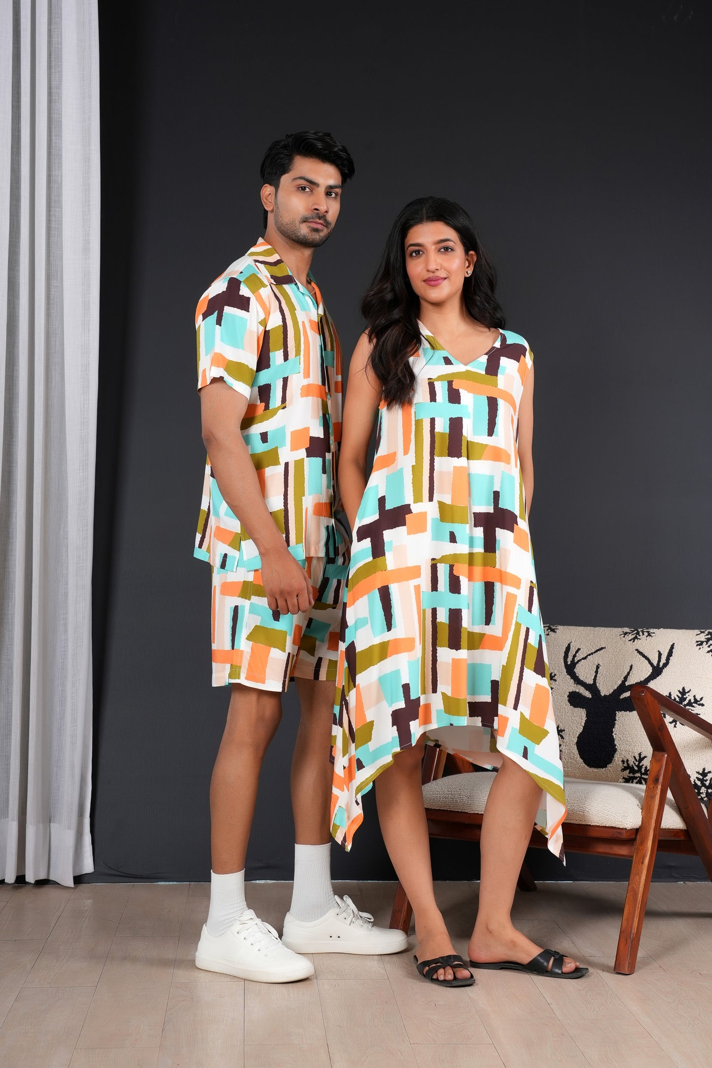 Couples' Twinning Outfits – Matching Tropical Holiday Wear
