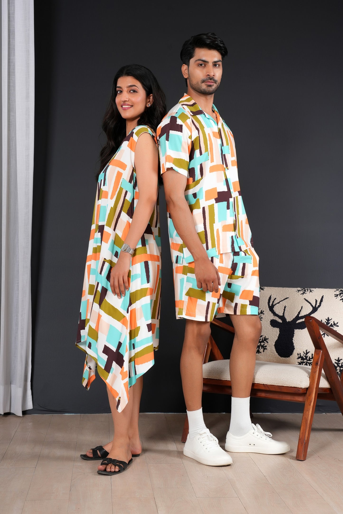 Couples' Twinning Outfits – Matching Tropical Holiday Wear